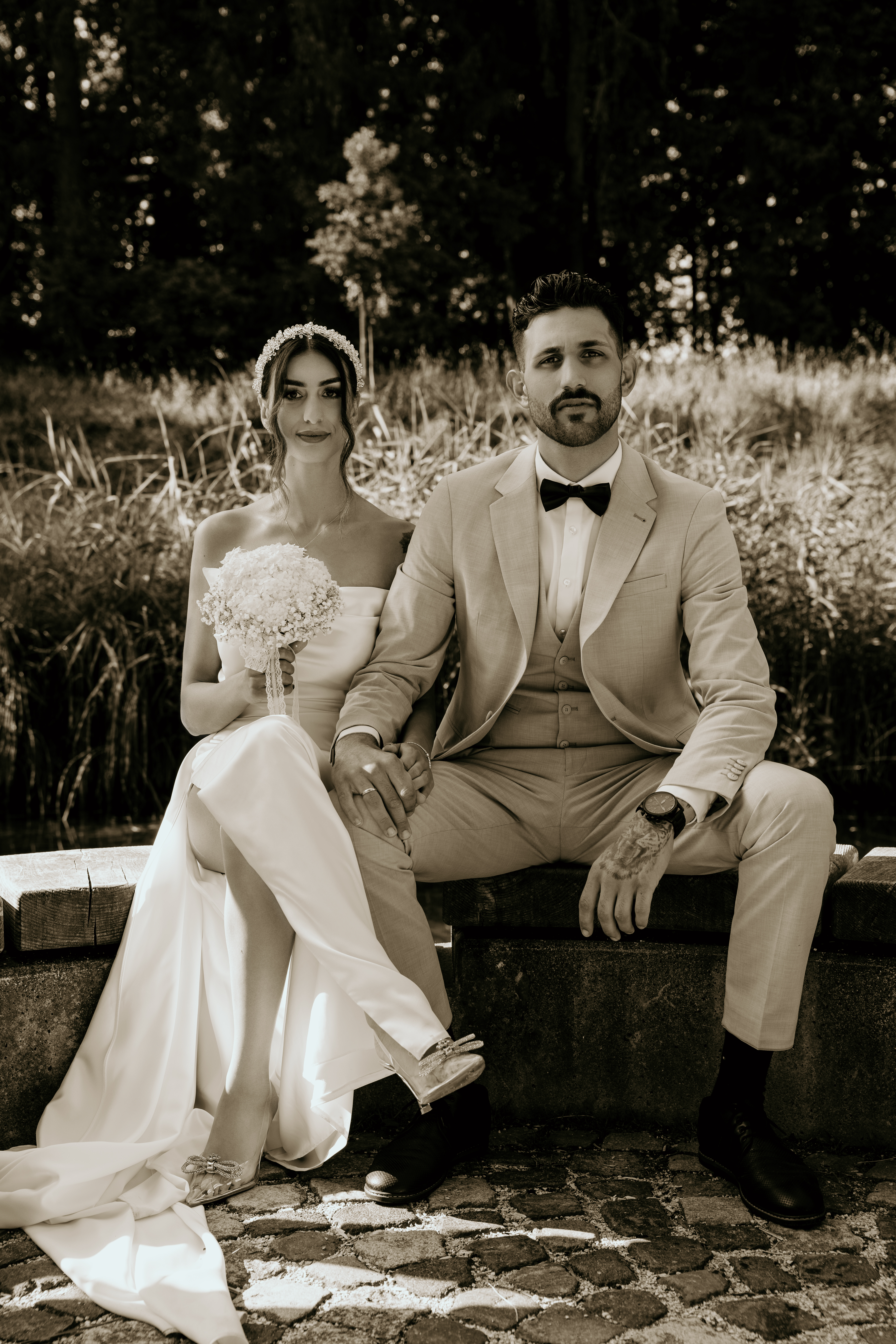 MR Productions — an elegant wedding couple portrait
